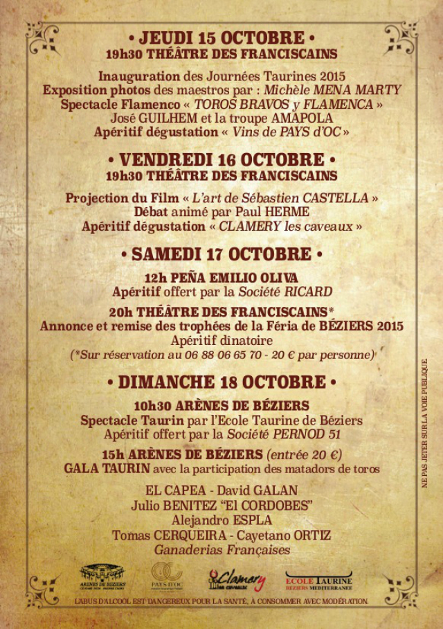 Be ziers 18 octobre 1