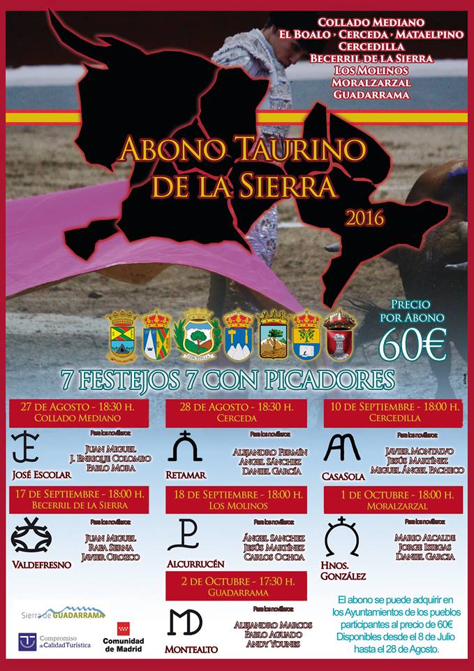 Cartel abono de la sierra