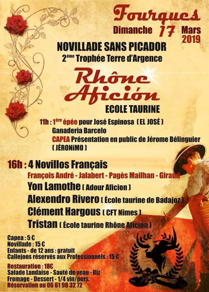 Cartel rhone aficion 2eme trophee terre d argence 2019