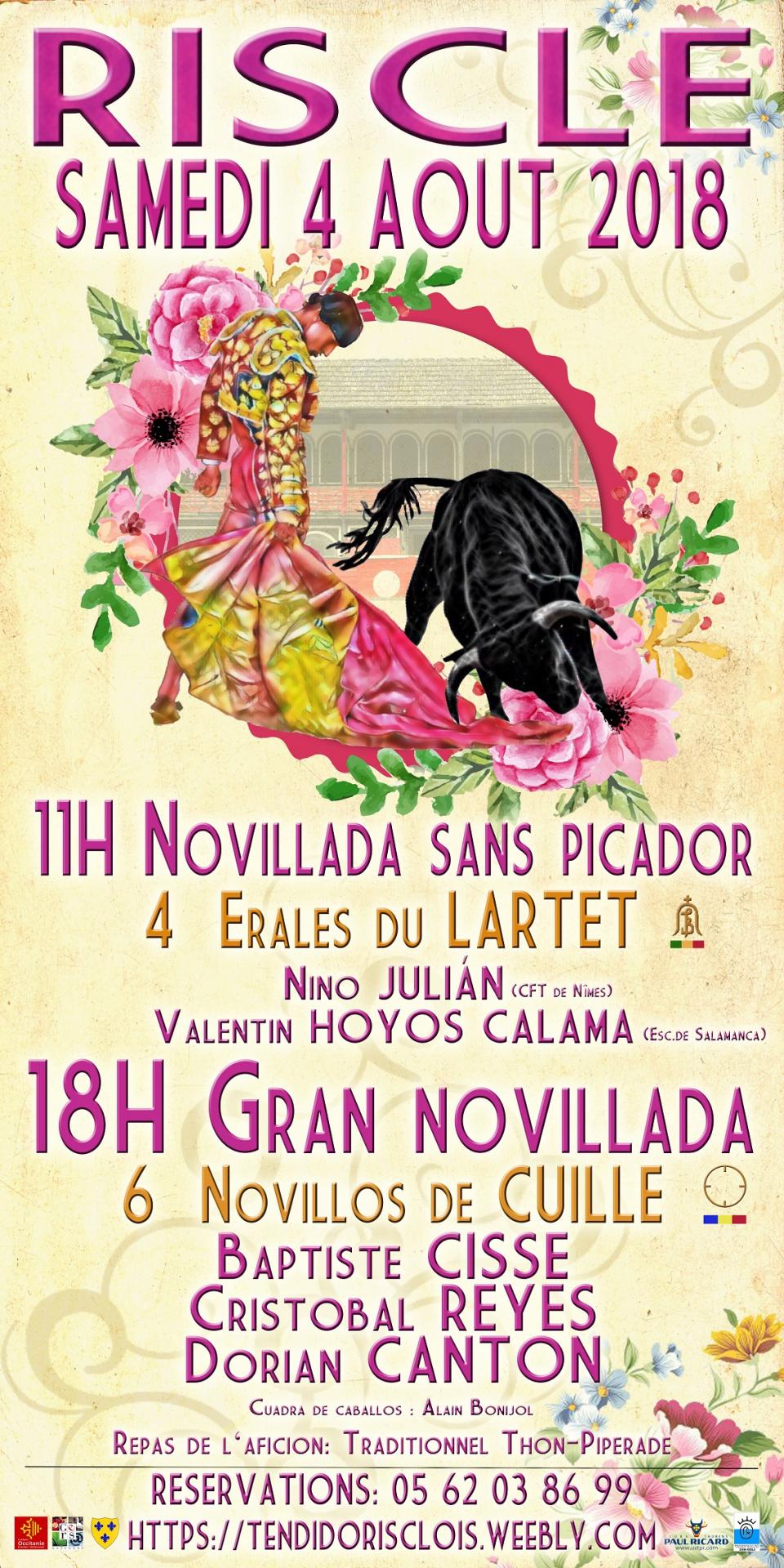 Cartel riscle 2018 novillada