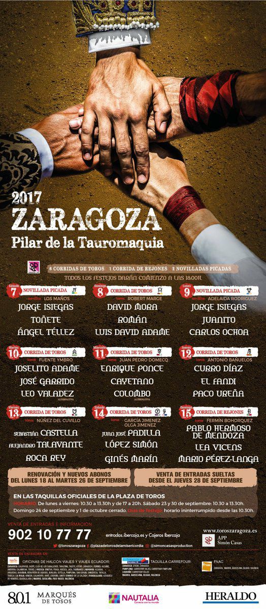 Cartel zaragoza feria del pilar 2017