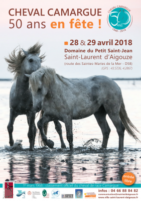 Programme 50 ans cheval camargue 28 29avril 2018