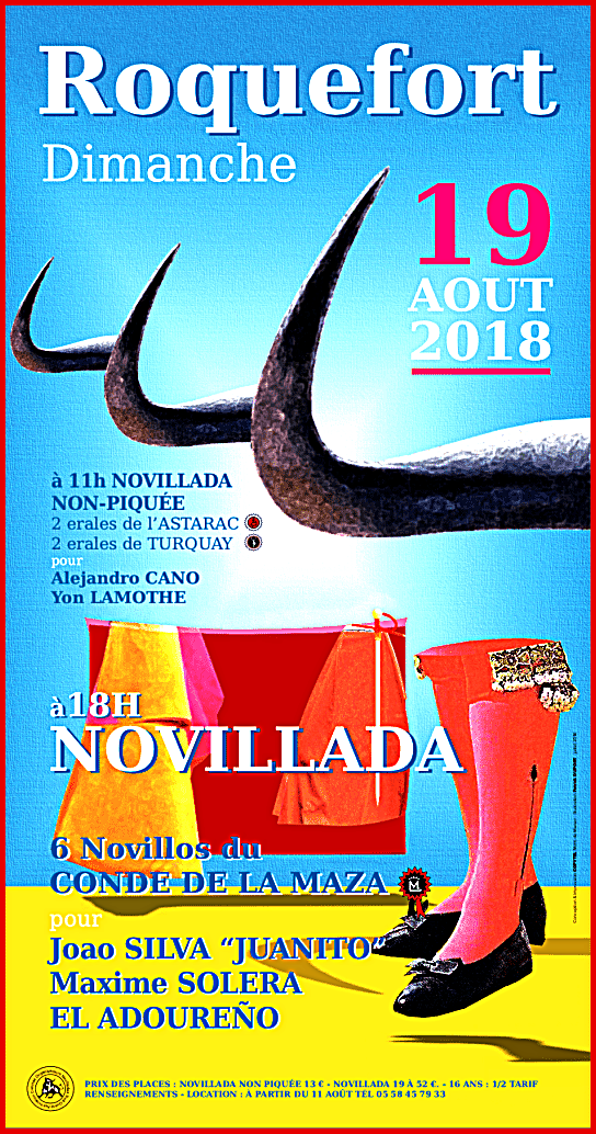 Roquefort 2018 cartel novillada